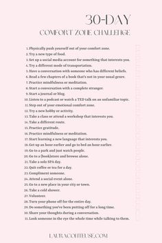 a pin for a blog post that talks about A 30-Day Comfort Zone Challenge Comfort Zone Challenge, Productivity Challenge, Out Of Comfort Zone, Fitness Plans, Blog Challenge, Writing Therapy, Digital Currency, Therapy Worksheets