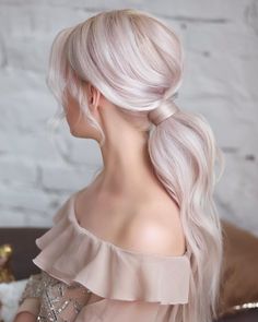 Elegant Ponytail, Heatless Hairstyles, Fast Hairstyles, Easy Hairstyle, Easy Summer Hairstyles, Permanent Hair Color, Elegant Hairstyles, Blonde Hair Color, Hair Dos