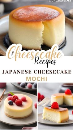 cheesecake recipes japanese cheesecake mochi with fresh berries on top and the bottom