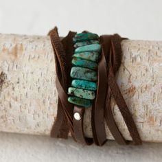 Valentine Gifts Jewelry, Turquoise Wrap Bracelet, Boho Wrap Bracelet, Estilo Hippie, Glass Beads Jewelry, Gifts Jewelry, Leather Cuffs Bracelet, Hippie Jewelry