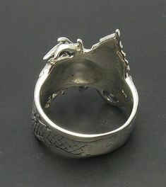 Sterling silver ring,dragon 925/1000. Stamped 925.Approximate weight 13.9 grams. Top width 2.5cm (1.00 inches). All our jewels are made from solid sterling silver 925/1000 and are carefully crafted by hand in our family workshop. We dispatch your orders in 5 working days, worldwide and the postage is $5. We ship registered priority mail. Please allow 5-7 working days for delivery in Europe and 10-15 working days outside Europe. For any questions - please do not hesitate to contact me! Sterling Silver Ring, Priority Mail, Bulgaria, Silver 925, Silver Ring, Sterling Silver Rings, Silver Bracelet, Rings For Men, Silver Rings