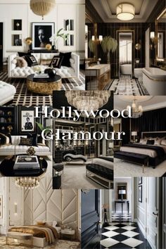 a collage of photos with the words hollywood glamour