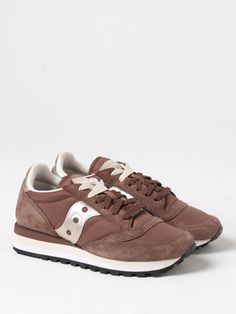 Sneakers SAUCONY Woman color Brown Saucony Sneakers, Saucony Shoes, Brown Sneakers, Italian Fashion Designers, Italian Fashion, Woman Colour, Low Top, Green And Grey, Black And Brown