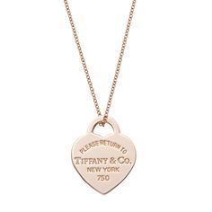 [Top Size] Approximately 19mm Long, Approximately 16mm Wide [Chain Length] Approximately 46cm [Material] 18k Rose Gold Heart Tag, Tiffany Heart, 18k Rose Gold, Necklace Gold, Tiffany & Co., Chain Lengths, Chain Length, Gold Color, Gold Necklace