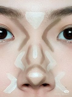 Arabic Eye Makeup, Asian Makeup Tutorials, Korean Makeup Tips, Nose Makeup, Makeup Korean, Gyaru Makeup, Face Charts, Make Up Tutorials, Simple Makeup Tips