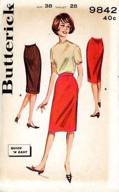 a woman's skirt and top sewing pattern from butterick