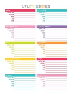 the ultimate printable daily planner for every day is in this colorful, modern style