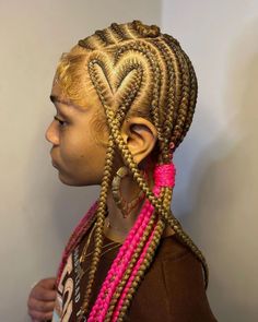 Hair Color Combos, Braiding Hair Colors, Protective Braids, Feed In Braids Hairstyles, Dyed Hair Inspiration, Protective Hairstyles Braids