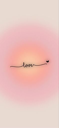 the word love written in black ink on a pink background