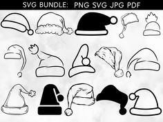 the svg bundle includes hats and other items to make it look like they have been made