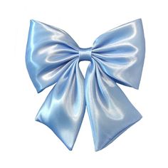 a large blue bow on a white background