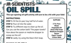 the instructions for how to use an oil spill