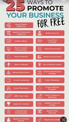 the 25 ways to promote your business for free