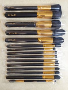 Hikari 15 Piece Professional Makeup Brush Set Gold Black Eyeshadow Eye Blush. Gold Black Eyeshadow, Black Eyeshadow, Makeup Brush Set Professional, Professional Makeup Brushes, Makeup Brush Set, Makeup Brush, Professional Makeup, Tools Accessories, Makeup Tools