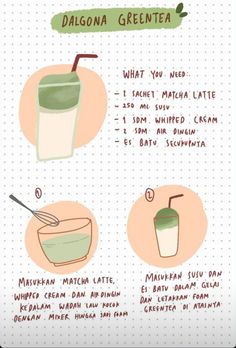 an info sheet with instructions on how to make green tea