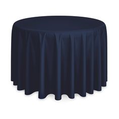 a round table with a black cloth on it