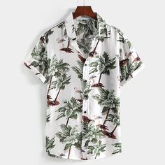 Category:Shirt; Season:Spring  Summer; Fabric:Polyester; Sleeve Length:Short Sleeve; Look After Me:Hand wash,Washable,Wet and Dry Cleaning; Gender:Men's; Style:Casual,Designer,Hawaiian,Comfortable; Tops Type:Shirt,Summer Hawaiian Shirt,Aloha Shirt; Occasion:Outdoor,Street,Daily; Fit Type:Regular Fit; Pattern:Palm Tree,Coconut Tree,Tropical Plants; Design:Button-Down; Neckline:Collar; Brand:OUKU; Front page:FF; Listing Date:06/15/2021; Production mode:External procurement; Bust:; Length:; Shoulde Oversized Shirt Men, Hawaiian Men, Sun Pattern, Graduation Outfits, Mens Designer Shirts, Summer Street, Urban Streetwear, Summer Concert, Linen Material