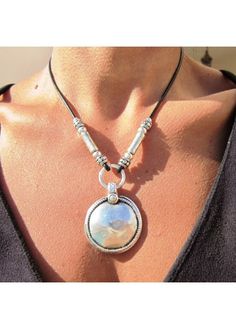 Color:Silvery White;Package Contents:1 X Necklace;Occasion:Other; Bohemian Accessories, Round Necklace, Rope Necklace, Classic Jewelry, Leather Necklace, Ladies Party, Bohemian Jewelry, Necklace Set, Silver Color