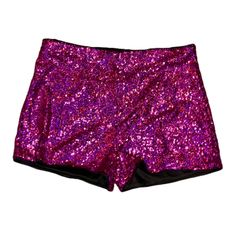 Hese Sequin Hot Pants Will Have You Looking Showstopping No Matter How You Pair Them With A Glam Top Or A Casual Tee. Perfectly Stretchy With A Zip Closure In Back, You'll Be Ready To Party All Night Long. Hand Wash, Line Dry 100% Polyester Medium Stretch Flat Lay Measurements: 1x- Waist (36) Rise (13) Inseam (2) 2x- Waist (38) Rise (13) Inseam (2) 3x- Waist (40) Rise (13) Inseam (2) **Add 1-3 Inches Of Stretch** Party Pants With Built-in Shorts, Summer Party Pants With Built-in Shorts, Fitted Party Bottoms With Short Inseam, Fitted Bottoms With Short Inseam For Party, High Waist Purple Bottoms For Night Out, Stretch Sequin Short Bottoms, Fitted Sequin Bottoms For Summer, High Waist Sequined Bottoms For Summer, Stretch Sequin Shorts