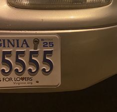 the license plate for this car has been modified to look like it is from virginia