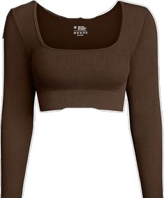 Tops From Amazon, Tops Amazon, Amazon Tops, Long Sleeve Crop, Long Sleeve Crop Top, Black And Brown, Crop Tops, Collage, Long Sleeve