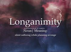 the title for longannity, featuring lightning and clouds