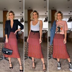 Natural Kibbe, Mode Casual, Fashion Hacks Clothes, Midi Skirts, Mode Inspiration, Casual Elegance, Work Fashion, Outfits Casuales, Fast Fashion