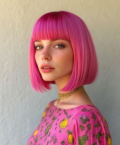 51 Pink Hair Ideas: Natural Highlights & Subtle Styles - The Fusion Feed Vibrant Pink Hair, Highlights Subtle, Pink Hair Ideas, Bright Pink Hair, Pink Goddess, Pink Hair Color Ideas, New Hair Look, Pink Hair Color, Cute Hair Colors