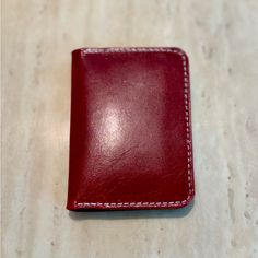 Very Nice Front Pocket Wallet. This One Is Made From A Us Grown Leather Red Chrome Tanned Leather. It Will Age To A Beautiful Patina And Just Get Nicer With Use. Hand Made In Kilgore, Tx By Me At Kilgore Leather Works Burgundy Bifold Wallets With Card Slots, Burgundy Bifold Wallet With Card Slots, Burgundy Wallet With Interior Card Slots, Burgundy Wallet With Card Slots For Daily Use, Burgundy Rectangular Wallet With Interior Card Slots, Burgundy Wallets With Card Slots For Daily Use, Red Leather Card Holder With Interior Slots, Red Leather Trifold Rectangular Wallet, Everyday Leather Bifold Coin Purse