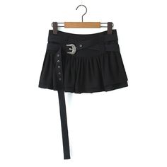 DETAILS Feather High waist Elastic waistband SIZE CHART Size Length Waist Hip cm | inch cm | inch cm | inch S 42cm |16.5'' 66cm |25.9'' 94cm |36.9'' M 43cm |16.9'' 70cm |27.5'' 98cm |38.5'' L 44cm |17.3'' 74cm |29.1'' 102cm |40.1'' XL 45cm |17.7'' 78cm |30.7'' 106cm |41.7'' XXL 46cm |18.1'' 82cm |32.2'' 110cm |43.2'' Belted Fitted Mini Skirt, Trendy Fitted Bottoms With Belt, Fall Season Belted Mini Skirt, Black Bottoms With Removable Belt, Fall Season Belted Short Bottoms, Casual High-waist Skirt With Belt Detail, Casual High Waist Skirt With Belt Detail, Fitted Summer Bottoms With Belt, Casual Fitted Skirt With Belt