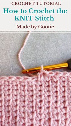 the crochet stitch is being worked on