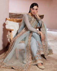 Faiza Saqlain Zaafia Online Shopping Faiza Saqlain, Pakistani Clothes Online, Pakistani Designer Clothes, Unstitched Dress Material, Embroidered Organza, Organza Dupatta, Luxury Bridal, Shalwar Kameez, Suit Fabric