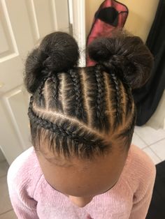 Natural Kids Hairstyles Black, Little Kid Hairstyles Black Natural Hair, Easy Hair Styles For Little Kids, Little Black Girls Braided Hairstyles For Kids Natural, Silk Press Hairstyles For Kids, Protective Toddler Hairstyles, Natural Hair Styles Kids Black, Simple Cornrows For Kids, Kids Braided Hairstyles Natural Hair Without Beads