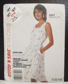 Mccalls Patterns Vintage, Full Flared Skirt, Serger Sewing, Simple Summer Dresses, Summer Dress Patterns, Easy Stitch, Miss Dress, Mccalls Patterns, Sewing Pattern Sizes