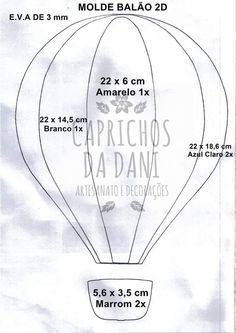 the size and measurements of a hot air balloon