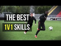 two men playing soccer on a field with the words'the best iv skills '