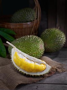 the durian fruit is ready to be eaten on the table royalty images and stock photos