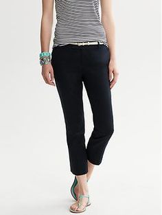 Hampton Fit Piqué Crop | Banana Republic Tailored Cropped Bottoms For Work, Cropped Bottoms With Belt Loops For Workwear, Versatile Cropped Workwear Bottoms, Casual Cropped Bottoms For Work, Stretch Cropped Pants For Workwear, Cropped Workwear Pants With Pockets, Cropped Work Pants With Pockets, Cropped Pants With Pockets For Work, Style Makeover