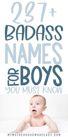 Looking for the perfect baby boy name to give your new son? Keep reading our list of baby boy names; they are totally cool!