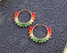 This Hoop Earrings item by lutita has 5 favorites from Etsy shoppers. Ships from Lithuania. Listed on Jul 24, 2024 Festive Multicolor Beaded Hoop Earrings, Rainbow Beaded Small Hoop Earrings For Gift, Small Hoop Rainbow Beaded Earrings In Bohemian Style, Multicolor Tiny Beads Hoop Earrings As A Gift, Multicolor Tiny Beads Small Hoop Earrings, Green Small Hoop Beaded Earrings With Tiny Beads, Multicolor Beaded Hoop Earrings For Gift, Multicolor Hoop Earrings With Tiny Beads As Gift, Green Dangle Hoop Earrings With Tiny Beads