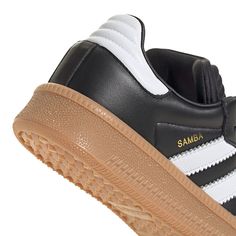 Once an indoor soccer shoe and now a style staple, the adidas Samba has been an icon for 70 years and counting. These juniors' Samba XLG shoes carry on the legacy with a new attitude. The signature elements are there, from the serrated 3-Stripes to the T-toe. Thick tooling takes cues from skatepark style, with a padded tongue and EVA midsole for extra comfort in every step. Vans Top, Running Cap, Indoor Soccer, Bra Dress, Lifestyle Art, Nike Acg, Mule Sandals, Newest Jordans, Jogger Shorts