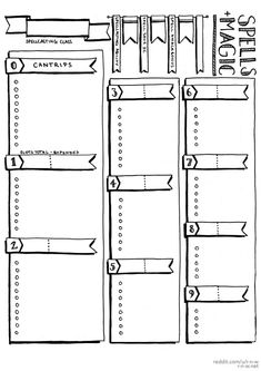 D&D 5e Character Sheets - Hand drawn style! High res versions - Imgur Dnd Bullet Journal, Dnd Crafts, D&d Dungeons And Dragons, Dungeons And Dragons Homebrew, Bullet Journal Inspo, Character Sheet