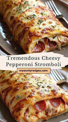 #food #foodie #foodblogger #foodpics #foodlover #foodies #foodies #foodart Cheesy Pepperoni Stromboli, Ham And Pepperoni Stromboli, Pizza Meals Ideas, Pepperoni Roll Recipe, Pepperoni Stromboli With Pizza Dough, Ground Beef Stromboli Recipe, Sides To Go With Stromboli, Stromboli Vegetarian, Recipes Using Pizza Dough Ideas