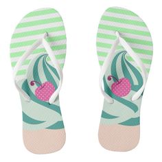 Mint Swirl Ice Cream Striped Cute Flip Flops - tap, personalize, buy right now! #FlipFlops #affiliatelink #ice #cream, #cherry #on Fun Green Flip Flops For Summer, Green Fun Style Flip Flops For Summer, Playful White Flip Flops For Spring, Green Fun Style Summer Flip Flops, White Flip Flops For Pool In Spring, White Fun Flip Flops For Spring, White Fun Spring Flip Flops, Pretty Flip Flops, Swirl Ice Cream