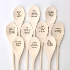 Funny Wood Spoons Engraved With Messages - Individual or a Set Wood Burn Spoons, Lemon Dessert, Burning Wood, Spoon Crafts, Laser Ideas, Wood Burning Crafts, Wood Burning Patterns, Wine Corks