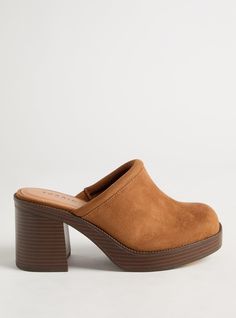 FIT Extra wide width (WW): Our unique fit gives you extra wide width and extra room around your whole foot. Extra cushioned footbed. 3” heel height. . MATERIALS + CARE Man made materials. Imported. DETAILS Closed toe. Open back. The best plus size women's block heel mule (ww) mules in cognac made of suede. Rock your look from Torrid to Festivals like Coachella and Lollapalooza, a concert, a show, or just for fun! Wide Fit Cushioned Block Heels, Casual Wide Fit Block Heel Heels, Casual Wide Fit Block Heels, Wide Fit Closed Toe Heels With Cushioned Footbed, Suede Mules With Removable Insole And Medium Width, Modern Brown Heels With Cushioned Footbed, Block Heel Heels With Arch Support Medium Width, Block Heel With Arch Support In Medium Width, Comfortable Block Heel Synthetic Heels