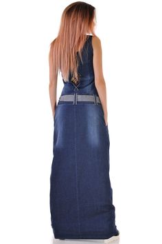 S 3XL/Long Cotton Denim Dress/Maxi dress/Oversize Loose | Etsy Pluse Size Dress, Dress Extravagant, Pluse Size, Long Denim Dress, Denim Maxi Dress, Dress Comfortable, Designer Dress, Dress Maxi, Loose Dress