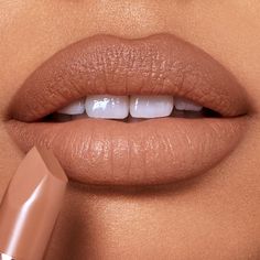 Nude muted apricot lipstick in my award-winning matte-finish formula Brown Nude Lipstick, Brown Lipstick Shades, Nude Lipstick Shades, Revolution Lipstick, Pillow Talk Lipstick, Charlotte Tilbury Matte Revolution, Simple Makeup Tips, Brown Lipstick, Nude Makeup