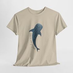 Whale Shark Shirt - Protect Our Oceans Shirt - Cute Ocean Shirt Women - Unique Shark T-Shirt Women - Cute Whale Tee - Unisex Cotton Tee Cotton T-shirt With Shark Design For Summer, Casual Cotton T-shirt With Shark Design, Summer Short Sleeve T-shirt With Shark Design, Casual Short Sleeve Shark Design Tops, Casual Short Sleeve T-shirt With Shark Design, Casual Short Sleeve Top With Shark Design, Graphic Tee With Shark Design And Crew Neck, Casual Summer T-shirt With Shark Design, Summer T-shirt With Shark Design, Short Sleeve