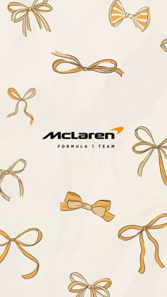 an image of a group of bows on a white background with the words mclaran formula 1 team